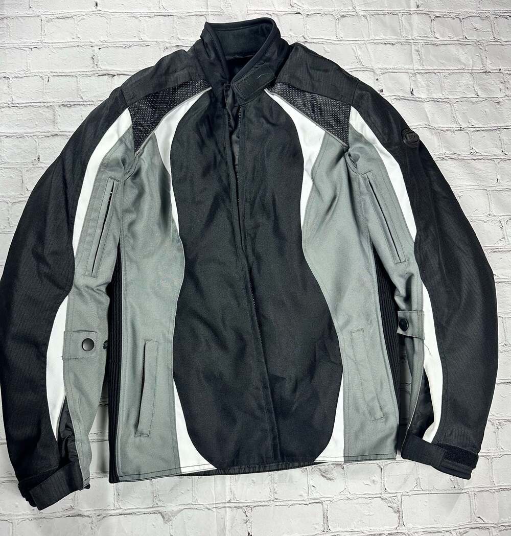 Bilt Women's Motorcycle Riding Jacket Black and Grey Mesh Colorblock